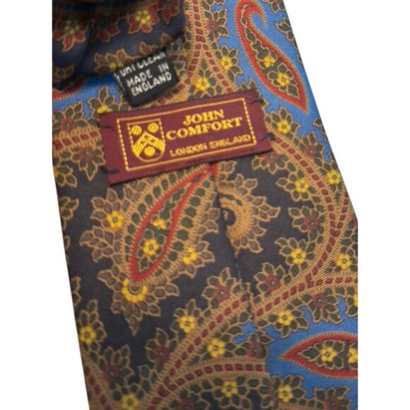 Vintage John Comfort London England for Hassis Newtown Square PA Silk Tie - Picture 6 of 7